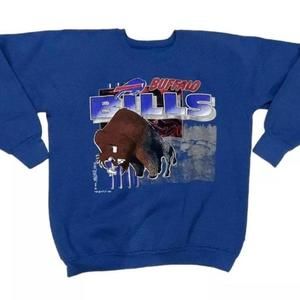 Buffalo Bills Crucial  Graphic Nfl 90S Crewneck Sweatshirt 93